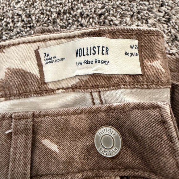 Hollister Brown and Cream Baggy Pants - Picture 3 of 3